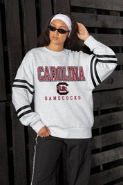 SOUTH CAROLINA GAMECOCKS STADIUM STRIPES STRIPE SLEEVE CREWNECK SWEATSHIRT