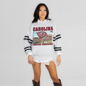 SOUTH CAROLINA GAMECOCKS OFF THE GRID STRIPE SLEEVE CREWNECK SWEATSHIRT