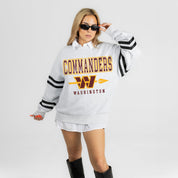 WASHINGTON COMMANDERS STADIUM STRIPES STRIPE SLEEVE CREWNECK SWEATSHIRT