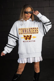 WASHINGTON COMMANDERS STADIUM STRIPES STRIPE SLEEVE CREWNECK SWEATSHIRT