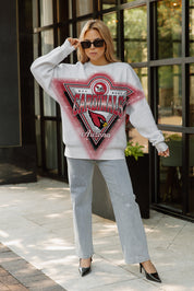 ARIZONA CARDINALS CHASING VICTORY RHINESTONE SPRAY PREMIUM CREWNECK SWEATSHIRT