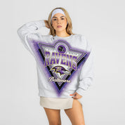 BALTIMORE RAVENS CHASING VICTORY RHINESTONE SPRAY PREMIUM CREWNECK SWEATSHIRT