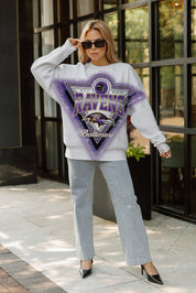 BALTIMORE RAVENS CHASING VICTORY RHINESTONE SPRAY PREMIUM CREWNECK SWEATSHIRT