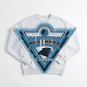 CAROLINA PANTHERS CHASING VICTORY RHINESTONE SPRAY PREMIUM CREWNECK SWEATSHIRT