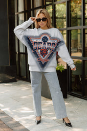 CHICAGO BEARS CHASING VICTORY RHINESTONE SPRAY PREMIUM CREWNECK SWEATSHIRT