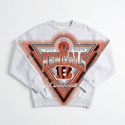 CINCINNATI BENGALS CHASING VICTORY RHINESTONE SPRAY PREMIUM CREWNECK SWEATSHIRT