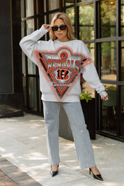 CINCINNATI BENGALS CHASING VICTORY RHINESTONE SPRAY PREMIUM CREWNECK SWEATSHIRT