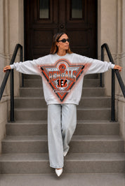 CINCINNATI BENGALS CHASING VICTORY RHINESTONE SPRAY PREMIUM CREWNECK SWEATSHIRT