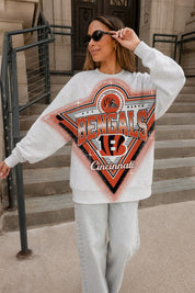 CINCINNATI BENGALS CHASING VICTORY RHINESTONE SPRAY PREMIUM CREWNECK SWEATSHIRT
