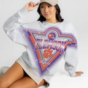 CLEMSON TIGERS CHASING VICTORY RHINESTONE SPRAY PREMIUM CREWNECK SWEATSHIRT
