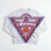 CLEMSON TIGERS CHASING VICTORY RHINESTONE SPRAY PREMIUM CREWNECK SWEATSHIRT