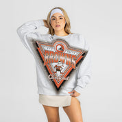 CLEVELAND BROWNS CHASING VICTORY RHINESTONE SPRAY PREMIUM CREWNECK SWEATSHIRT