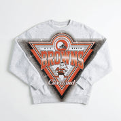 CLEVELAND BROWNS CHASING VICTORY RHINESTONE SPRAY PREMIUM CREWNECK SWEATSHIRT