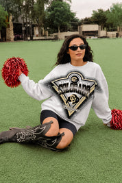 COLORADO BUFFALOES CHASING VICTORY RHINESTONE SPRAY PREMIUM CREWNECK SWEATSHIRT