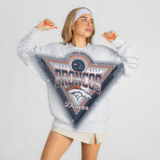 DENVER BRONCOS CHASING VICTORY RHINESTONE SPRAY PREMIUM CREWNECK SWEATSHIRT