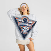 DENVER BRONCOS CHASING VICTORY RHINESTONE SPRAY PREMIUM CREWNECK SWEATSHIRT