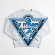 DETROIT LIONS CHASING VICTORY RHINESTONE SPRAY PREMIUM CREWNECK SWEATSHIRT