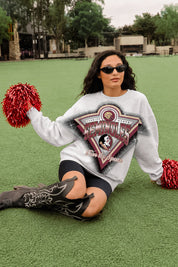 FLORIDA STATE SEMINOLES CHASING VICTORY RHINESTONE SPRAY PREMIUM CREWNECK SWEATSHIRT