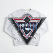HOUSTON TEXANS CHASING VICTORY RHINESTONE SPRAY PREMIUM CREWNECK SWEATSHIRT