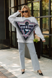 HOUSTON TEXANS CHASING VICTORY RHINESTONE SPRAY PREMIUM CREWNECK SWEATSHIRT