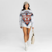 ILLINOIS FIGHTING ILLINI CHASING VICTORY RHINESTONE SPRAY PREMIUM CREWNECK SWEATSHIRT