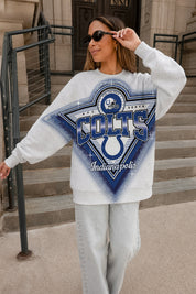 INDIANAPOLIS COLTS CHASING VICTORY RHINESTONE SPRAY PREMIUM CREWNECK SWEATSHIRT