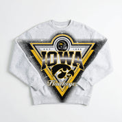 IOWA HAWKEYES CHASING VICTORY RHINESTONE SPRAY PREMIUM CREWNECK SWEATSHIRT