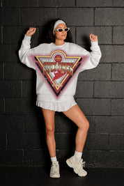IOWA STATE CYCLONES CHASING VICTORY RHINESTONE SPRAY PREMIUM CREWNECK SWEATSHIRT