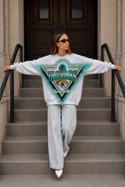 JACKSONVILLE JAGUARS CHASING VICTORY RHINESTONE SPRAY PREMIUM CREWNECK SWEATSHIRT