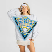 LOS ANGELES CHARGERS CHASING VICTORY RHINESTONE SPRAY PREMIUM CREWNECK SWEATSHIRT
