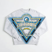 LOS ANGELES CHARGERS CHASING VICTORY RHINESTONE SPRAY PREMIUM CREWNECK SWEATSHIRT