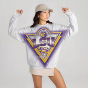 LSU TIGERS CHASING VICTORY RHINESTONE SPRAY PREMIUM CREWNECK SWEATSHIRT
