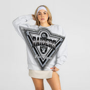 LAS VEGAS RAIDERS CHASING VICTORY RHINESTONE SPRAY PREMIUM CREWNECK SWEATSHIRT