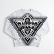 LAS VEGAS RAIDERS CHASING VICTORY RHINESTONE SPRAY PREMIUM CREWNECK SWEATSHIRT