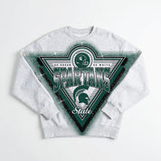 MICHIGAN STATE SPARTANS CHASING VICTORY RHINESTONE SPRAY PREMIUM CREWNECK SWEATSHIRT
