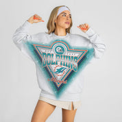 MIAMI DOLPHINS CHASING VICTORY RHINESTONE SPRAY PREMIUM CREWNECK SWEATSHIRT