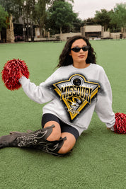 MISSOURI TIGERS CHASING VICTORY RHINESTONE SPRAY PREMIUM CREWNECK SWEATSHIRT