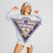 MINNESOTA VIKINGS CHASING VICTORY RHINESTONE SPRAY PREMIUM CREWNECK SWEATSHIRT