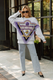 MINNESOTA VIKINGS CHASING VICTORY RHINESTONE SPRAY PREMIUM CREWNECK SWEATSHIRT