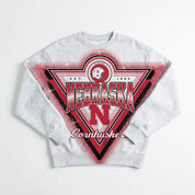 NEBRASKA CORNHUSKERS CHASING VICTORY RHINESTONE SPRAY PREMIUM CREWNECK SWEATSHIRT