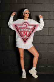 NEBRASKA CORNHUSKERS CHASING VICTORY RHINESTONE SPRAY PREMIUM CREWNECK SWEATSHIRT