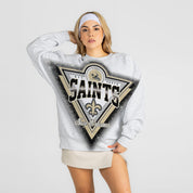 NEW ORLEANS SAINTS CHASING VICTORY RHINESTONE SPRAY PREMIUM CREWNECK SWEATSHIRT