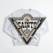 NEW ORLEANS SAINTS CHASING VICTORY RHINESTONE SPRAY PREMIUM CREWNECK SWEATSHIRT
