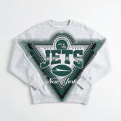 NEW YORK JETS CHASING VICTORY RHINESTONE SPRAY PREMIUM CREWNECK SWEATSHIRT