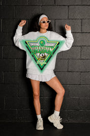 OREGON DUCKS CHASING VICTORY RHINESTONE SPRAY PREMIUM CREWNECK SWEATSHIRT