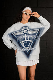 PENN STATE NITTANY LIONS CHASING VICTORY RHINESTONE SPRAY PREMIUM CREWNECK SWEATSHIRT