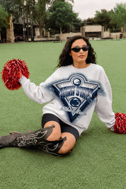 PENN STATE NITTANY LIONS CHASING VICTORY RHINESTONE SPRAY PREMIUM CREWNECK SWEATSHIRT