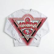 SAN FRANCISCO 49ERS CHASING VICTORY RHINESTONE SPRAY PREMIUM CREWNECK SWEATSHIRT