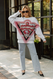 SAN FRANCISCO 49ERS CHASING VICTORY RHINESTONE SPRAY PREMIUM CREWNECK SWEATSHIRT