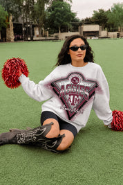 TEXAS A&M AGGIES CHASING VICTORY RHINESTONE SPRAY PREMIUM CREWNECK SWEATSHIRT